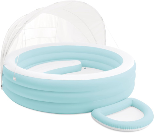 Детский надувной бассейн с навесом для отдыха, 277x221x137 см, 830 л, от 3 лет (Intex 57195)