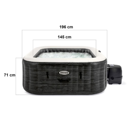 СПА-бассейн Intex PureSpa Greystone Deluxe 145/196х71 см с круговым пузырьковым массажем, хлоргенератор (28452)