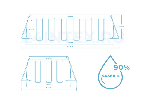 Каркасный бассейн Intex Ultra Frame 975x488x132 см + комбин. ф/насос, лестница, тент, подстилка, наб. д/чистки, волейб. сетка (26378) Каркасный бассейн Intex Ultra Frame 975x488x132 см + комбин. ф/насос, лестница, тент, подстилка, наб. д/чистки, волейб. сетка (26378)