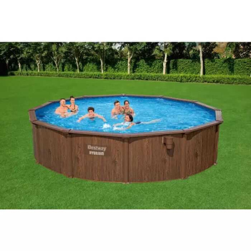 Стальной бассейн Bestway Hydrium Pool Set 549х130 см + песочный ф/насос 5678 л/ч, лестница, тент, подстилка (561CS BW)