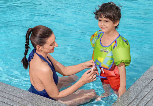 Жилет для плавания с рукавами, с вспененными вставками, два вида, от 3 до 6 лет (Bestway 32174 BW)