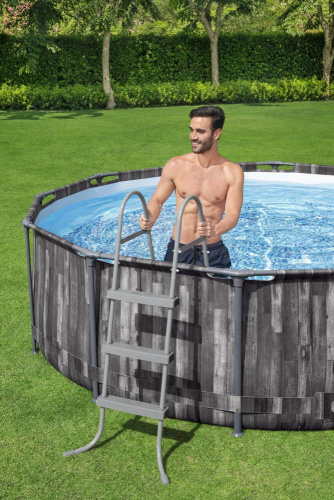 Каркасный бассейн Bestway Steel Pro MAX, 366х100 см + фильтр-насос 2006 л/ч, лестница (5614X)