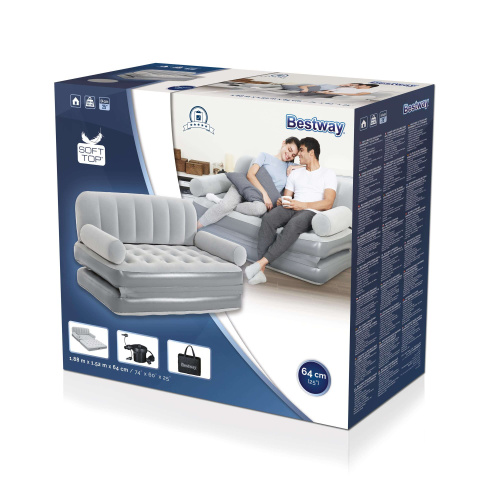 Надувной диван-кровать Multi-Max Air Couch с электрическим насосом, 188х152х64 см (Bestway 75073)