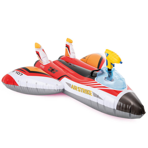 Надувная игрушка-наездник 117х117 см "Самолёт" от 3 лет, 2 цвета (Intex 57536)
