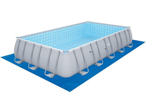Каркасный прямоугольный бассейн Bestway 671х366х132 см + фильтр-насос 5678 л/ч, тент, лестница, настил (56470/56272 BW)