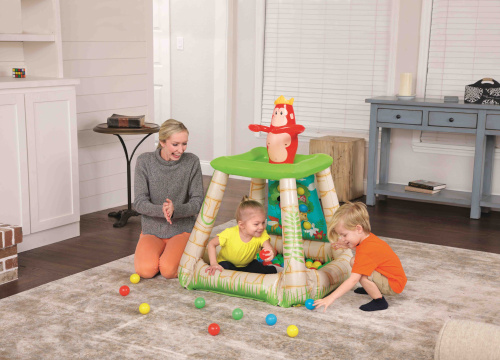 Игровой центр 89х86х107 см "Джунгли" с 25 шариками, от 2 лет (Bestway 52266)