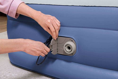 Надувная кровать Tritech 191x97x46 см, с подголовником, встроенный насос 220V (Bestway 67628 BW)