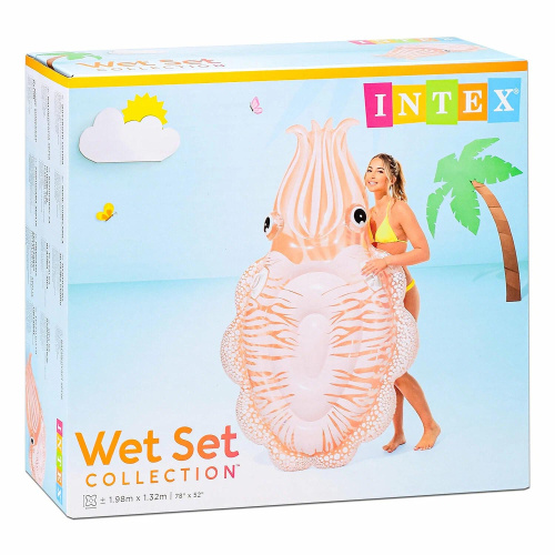 Надувной матрас-плот для плавания "Каракатица", 191х117х30 см, от 6 лет (Intex 58731)