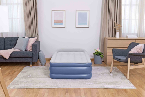 Надувная кровать Tritech 191x97x46 см, с подголовником, встроенный насос 220V (Bestway 67628 BW)