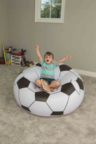 Кресло надувное "Футбольный мяч" Beanless Soccer Ball Chair 114х112х66 см (Bestway 75010 BW)