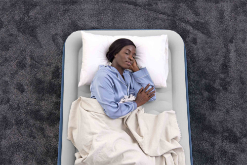 Надувная кровать AlwayzAire 191х97х46 см, встроенный насос 220V с автоподкачкой (Bestway 6713P BW)