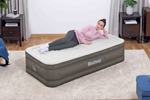 Надувная кровать Fortech Airbed 97х191х46 см, встроенный насос 220V (Bestway 69048 BW)