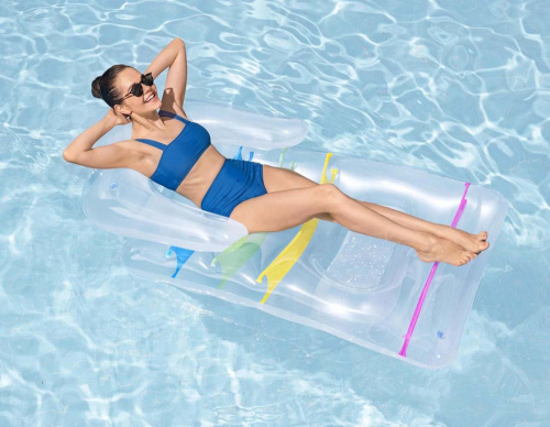 Надувной матрас-кресло для плавания 165х89 см с окном (Bestway 43011 BW)