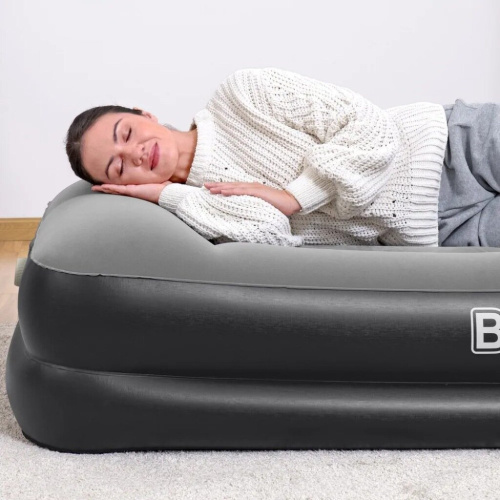 Надувная кровать Tritech 97х191х46 см с подголовником, встроенный насос 220V (Bestway 67401 BW)