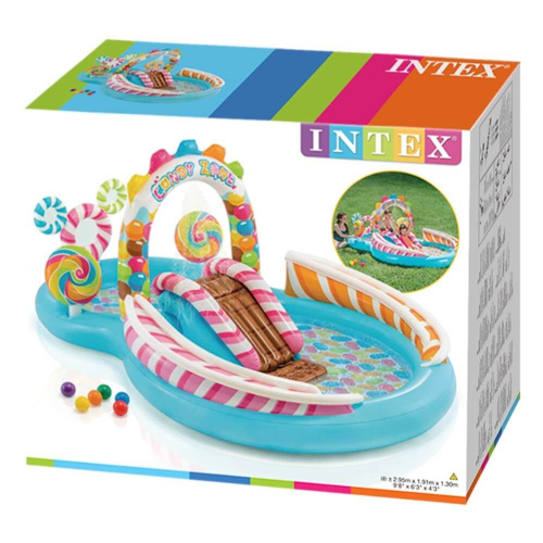 Игровой центр 295х191х130 см "Candy Zone" с горкой, от 3 лет (Intex 57149)