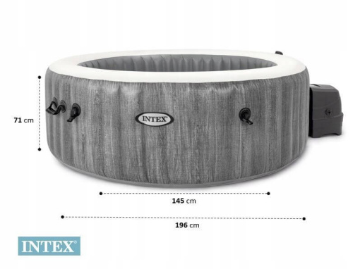 СПА-бассейн Intex PureSpa Greywood Deluxe 145/196х71 см с круговым пузырьковым массажем (28440)