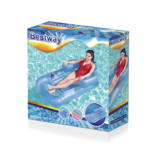 Надувной матрас-кресло для плавания 161х84 cм, с окном (Bestway 43028 BW)