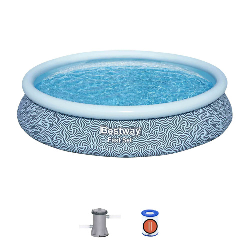 Бассейн надувной Bestway Fast Set Pools 457х84 см + фильтр-насос 2006 л/ч (57313 BW)