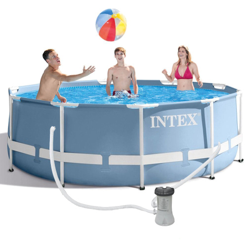 Каркасный бассейн Intex Prism Frame 305x99 см + фильтр-насос 2006 л/ч, лестница (26706)