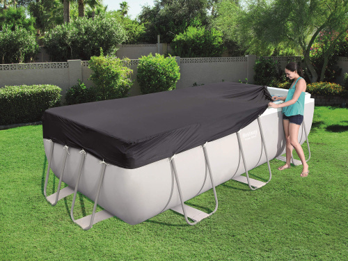 Тент для каркасного бассейна Power Steel Pools 404x201x100, 412x201x122 см (Bestway 58232 BW)