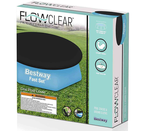 Тент для бассейнов с надувным бортом Bestway Fast Set Pools 244 см (d 280 см) (58032 BW)