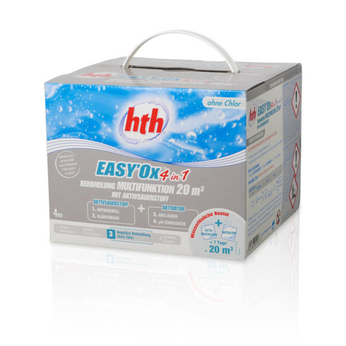 Многофункциональный препарат 4 в 1 на основе активного кислорода для дезинфекции воды в бассейнах, 4 кг, hth (K800301H1)