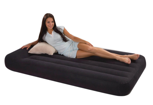Надувной матрас Pillow Rest Classic Bed 99х191х23 см, встроенный насос (Intex 66779)