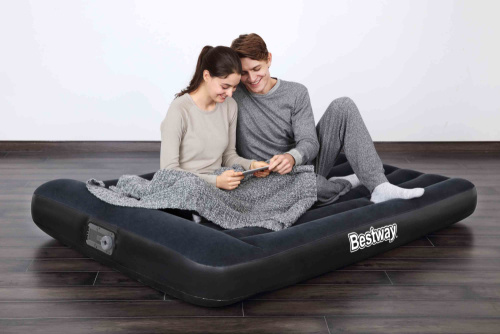Надувной матрас Tritech 191x137x30 см, с подголовником и встроенным насосом (Bestway 67462 BW) Надувной матрас Tritech 191x137x30 см, с подголовником и встроенным насосом (Bestway 67462 BW)
