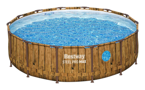 Каркасный бассейн Bestway 427х107 см + фильтр-насос 3028 л/ч, тент, лестница (561JM BW)