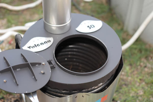 Дровяной водонагреватель для бассейна Termopool Volcano Pro 50 (55 кВт, спираль 37 метров, 24 витка)