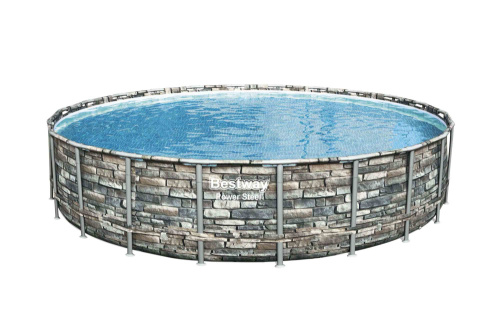 Каркасный бассейн Bestway 671х132 см + фильтр-насос 9463 л/ч, тент, лестница (56889 BW)
